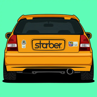 Magnetic sticker with QR code and logo
