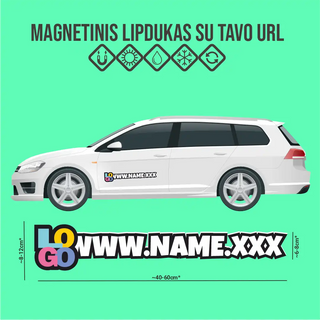 Magnetic sticker with your URL